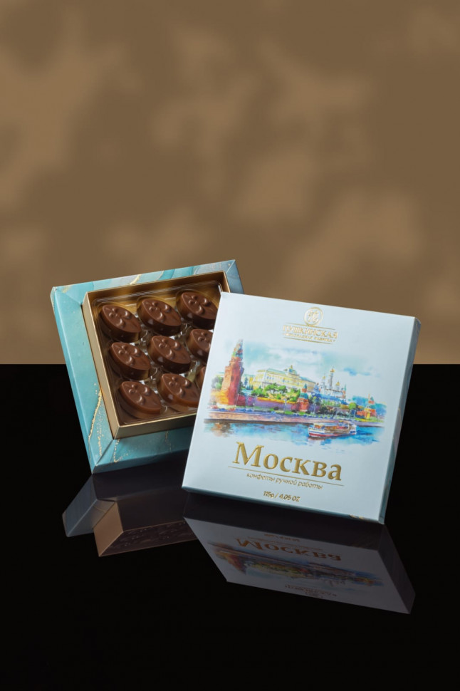  Пушкинская фабрика Конфеты Миндаль (Москва), 115г(голубая коробка) в Алексине