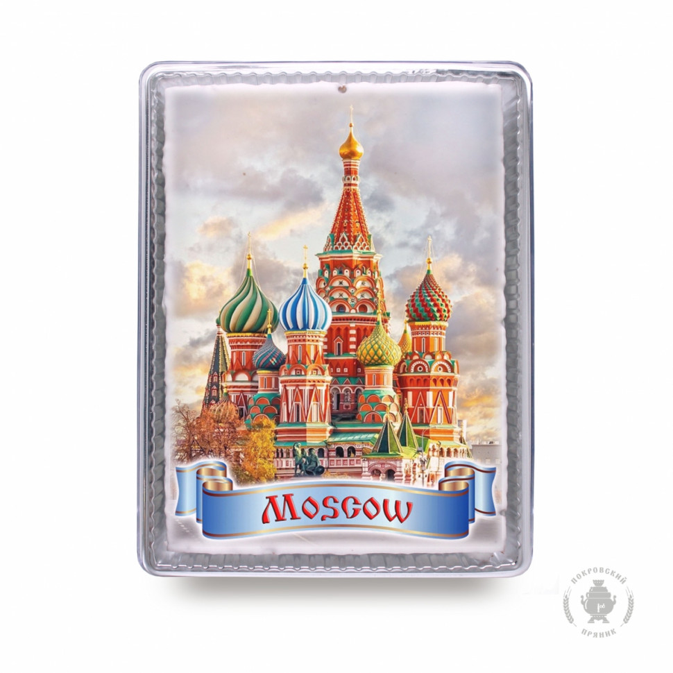  Пряник 600г MOSCOW с фотопечатью (в подарочной пластиковой упаковке)  в Алексине
